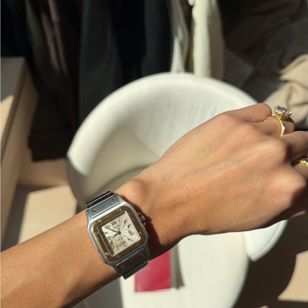 Cartier Santos Galbée Automatic Two-Tone 18K Gold & Stainless Steel Watch - Picture 12 of 12